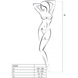Bodystocking Rouge effet Guêpière et bas Résille - BS038 Passion