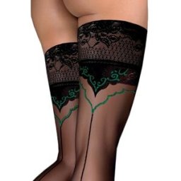 Bas Noir Sexy Autofixant à Couture - Ballerina 563