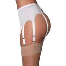 Jambissima Select Candice - Porte-jarretelles Sexy Blanc à 8 attaches