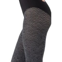 Fiore Chevron Chic - Collant Grande Taille Opaque Gris