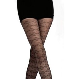 Fiore Collant Femme Noir élégant Motif à Carreaux