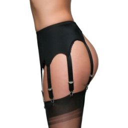 Jambissima Select Charis - Porte-jarretelles Noir Vintage à 8 attaches