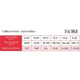 Marcelle - Porte Jarretelles Noir 4 attaches - Fiore