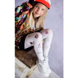 Crazy Cat - Collant Fantaisie Enfant Têtes Chats - Knittex