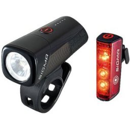 Sigma Kit d'éclairage de vélo à batterie Buster 400 avec feu arrière Blaze Flash noir