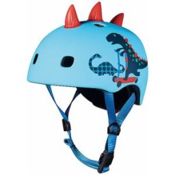 Micro Casque de trottinette pour enfant Scootersaurus 3D V2 bleu 48-53CM