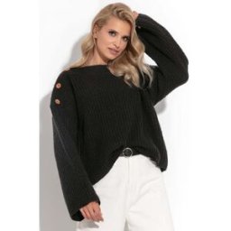 Generic Fobya F1265 Pull femme - Noir - Taille 42/44