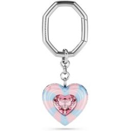 Swarovski Porte-clés, Taille cœur, Cœur, Multicolore, Métal rhodié OS