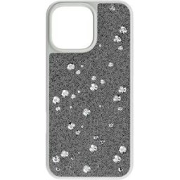 Swarovski Étui pour smartphone High, Motif éparpillé, iPhone® 16 Pro Max, Ton argenté OS