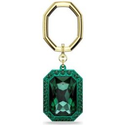 Swarovski Porte-clés, Taille octogonale, Vert, Finition mix de métal OS