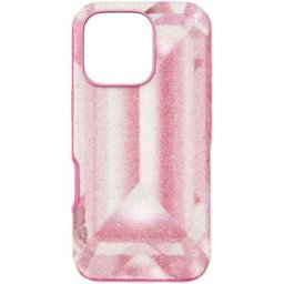 Swarovski Étui pour smartphone High, Motif imprimé cristal, iPhone® 16 Pro, Rose OS