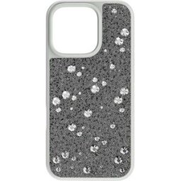 Swarovski Étui pour smartphone High, Motif éparpillé, iPhone® 16 Pro, Ton argenté OS