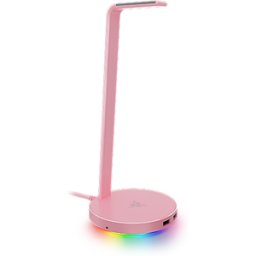 Razer Base Station V2 Chroma - Chroma Enabled Headset Stand with USB 3.1 Hub and 7.1 Surround Sound - Quartz