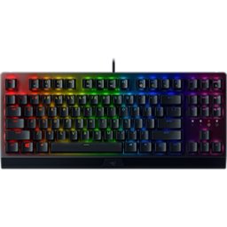 BlackWidow V3 Tenkeyless Compact Mechanical Keyboard with Razer Chroma RGB - Fully Programmable Keys - Green Switch (Tactile & Clicky) - German Layout