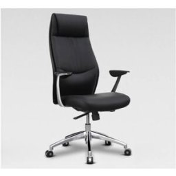 Leaderburo Fauteuil de direction design en PU noir Victoire Noir