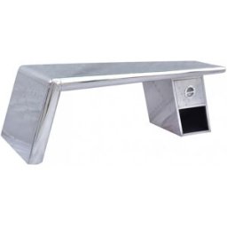 Vivabita Table basse industrielle bois et aluminium Fly Argent