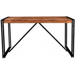 Vivabita Table à manger industrielle en acacia massif Pamela Naturel