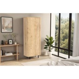 Vivabita Buffet haut contemporain 80 cm chêne cadiz Marley Chêne cadiz