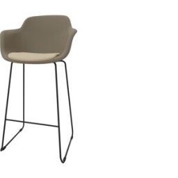Leaderburo Tabouret en polypropylène pieds noirs Wendy Blanc, rose, vert, bordeaux, bleu, noir ou marron