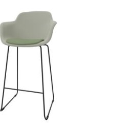 Leaderburo Tabouret en polypropylène pieds noirs Wendy Blanc, rose, vert, bordeaux, bleu, noir ou marron
