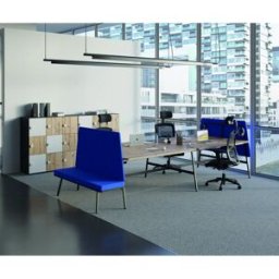 Matelpro Banc d'assise pour bench et table de réunion en tissu Allan Vert acide, rouge, bleu ou gris