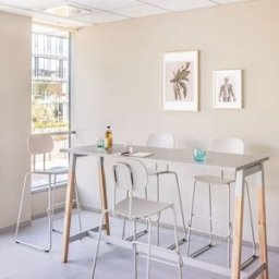 Ergo Design Table haute de réunion scandinave H 110 cm Lauren