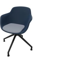 Leaderburo Chaise de réunion pivotante pieds noirs en polypropylène Wendy Blanc, rose, vert, bordeaux, bleu, noir ou marron