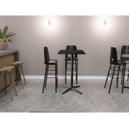 Restoflex Pied de table de bar d'intérieur en acier noir Sybella Noir