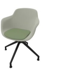 Leaderburo Chaise de réunion pivotante pieds noirs en polypropylène Wendy Blanc, rose, vert, bordeaux, bleu, noir ou marron