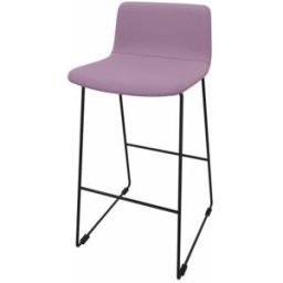 Leaderburo Tabouret en tissu pieds noir Mokky Marron, gris foncé, orange, mauve, vert, bleu ciel, turquoise, bleu gris, gris ou anthracite