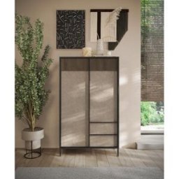 Balias Home Buffet haut chêne mercure/gris argile Evoria Chêne mercure/gris argile