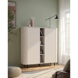Vivabita Buffet haut moderne 150 cm coloris cachemire Horizo Cachemire mat