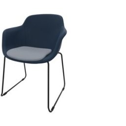Leaderburo Chaise d'accueil en polypropylène pieds noirs Wendy Blanc, rose, vert, bordeaux, bleu, noir ou marron