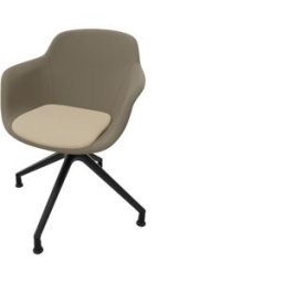 Leaderburo Chaise de réunion pivotante pieds noirs en polypropylène Wendy Blanc, rose, vert, bordeaux, bleu, noir ou marron