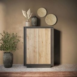 Balias Home Buffet haut moderne lave/chêne cadiz Rosine Lave/chêne cadiz