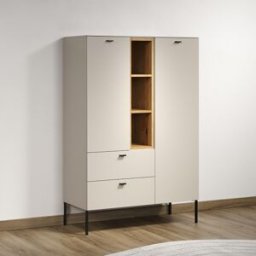 Deladeco Buffet haut moderne cachemire/chêne Paulo Cachemire/chêne