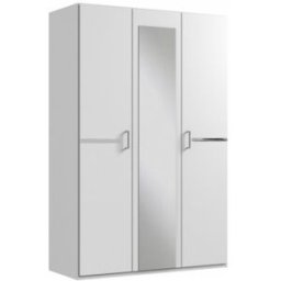 Deladeco Armoire adulte contemporaine 135 cm Marlene Blanc