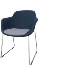 Leaderburo Chaise d'accueil en polypropylène pieds chromés Wendy Blanc, rose, vert, bordeaux, bleu, noir ou marron