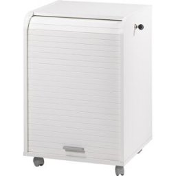 Deladeco Caisson de bureau à rideau mobile H 65 cm Argo Blanc, noir, chêne, blanc/imprimé, noir/imprimé ou chêne/imprimé