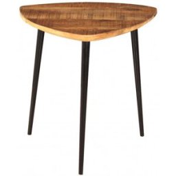 Vivabita Table basse industrielle H 41 cm en bois de manguier massif naturel Allister Naturel