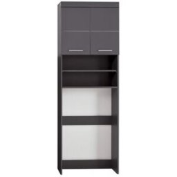Deladeco Meuble de machine à laver moderne gris Andora Gris