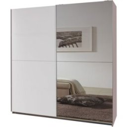 Deladeco Armoire adulte contemporaine Hansen Blanc