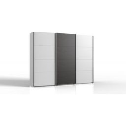 Deladeco Armoire adulte contemporaine 270 cm Glasgow Blanc