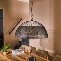 Vivabita Suspension contemporaine en métal brun noir Izzy Brun noir
