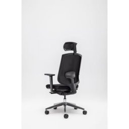 Ergo Design Fauteuil de bureau moderne avec appui-tête et assise noirs Rosaly Noir