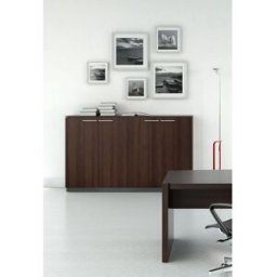 Ergo Design Armoire de bureau moderne coloris wengé Leonard Wengé