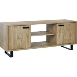 Deladeco Meuble TV style industriel 170 cm Virgile Chêne doré ou chêne clair