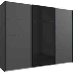 Deladeco Armoire adulte moderne 270 cm graphite Adriana Anthracite
