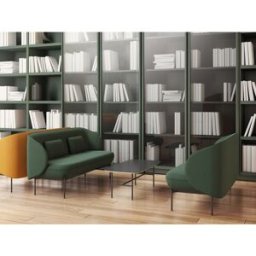 Mateol Table basse rectangulaire Eminence Blanc neige/blanc ou Noir velours/noir