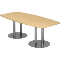 Optizen Table de réunion moderne 2 pieds centraux Slevin